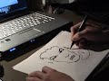 Drawing black and white portrait Drawing black and white portrait