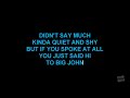 Big Bad John in the style of Jimmy Dean karaoke with lyrics