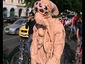 Alien on bike at critical mass Alien on bike at critical mass
