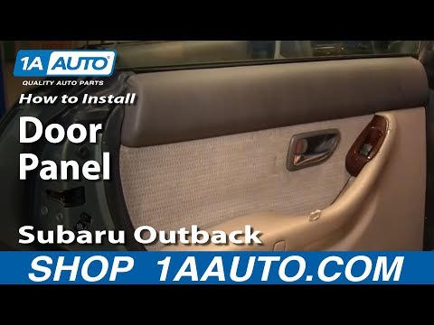 How To Install Replace Remove Rear Door Panel Subaru Outback 00-04 1AAuto.com