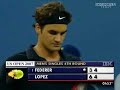 Roger Federer vs Feliciano Lopez - Us Open 2007 (1/2) Roger Federer vs Feliciano Lopez - Us Open 2007 (1/2)