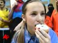 Raw Video: Students Eat Over 600 Doughnuts for Charity