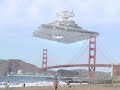 Death Star over San Francisco