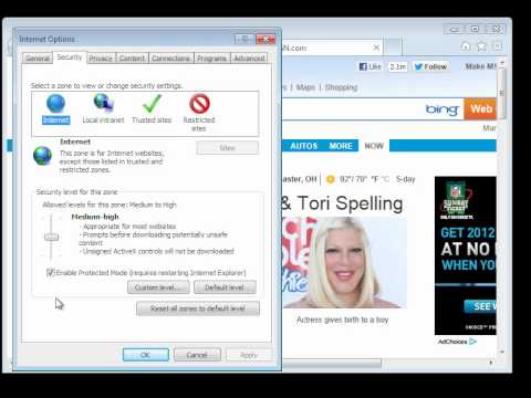 how to turn off ie protected mode