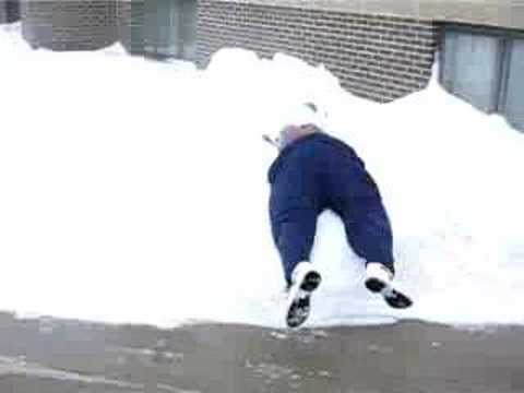 gihon diving in the snow