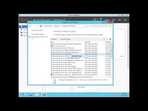 how to remove sql server 2012