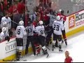 Alfredsson Shoots Puck at Niedermayer & Sucker Punches Moen