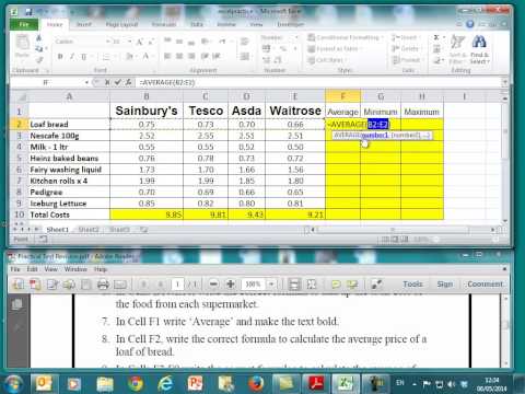 how to practice excel