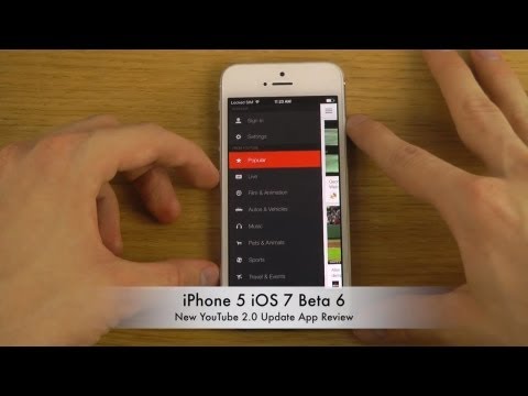 iPhone 5 iOS 7 Beta 6 - New YouTube 2.0 Update App Review