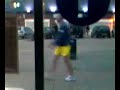 Drunken man outisde of innfusion