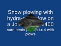 Snow plow  John deere Tractor