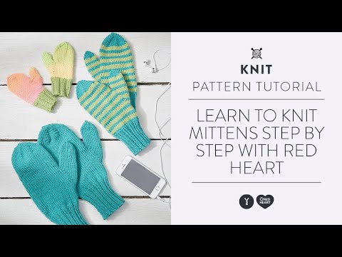 how to knit easy mittens