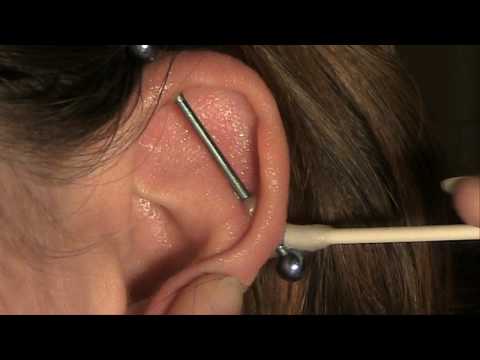 How to Clean an Industrial/Scaffold Piercing. Time: 10:53