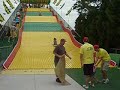 summer and sydney go down giant slide summer and sydney go down giant slide