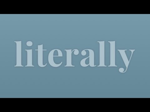 how to use the word literally