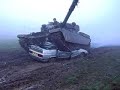 Tank crushes car 2 Tank crushes car 2