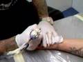 Tattoo T-Bear ☆ tattooing brian on his hand