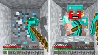 underground in Minecraft mining for diamonds and this happens..
