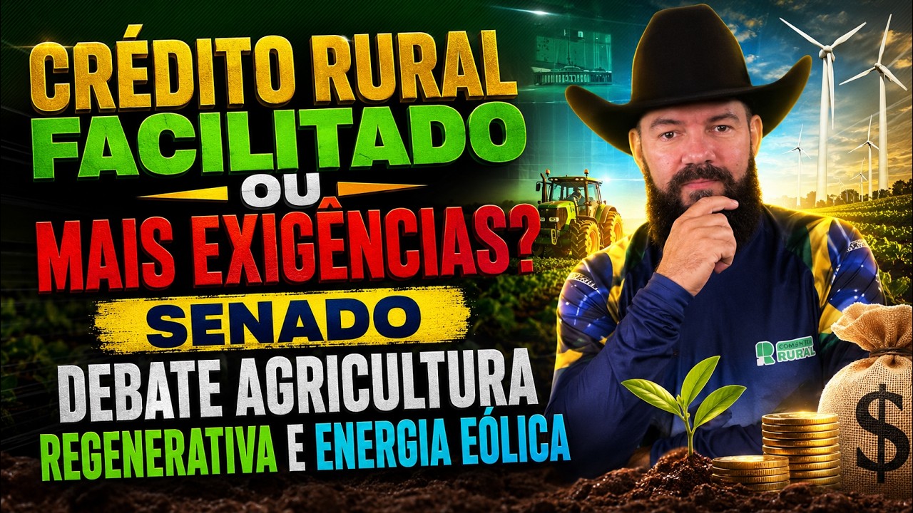 Crédito Rural Facilitado ou Mais Exigências? Senado Debate Agricultura Regenerativa e Energia Eólica