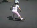 Fiona, 7, in the skate park