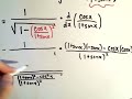 Inverse Trigonometric Functions - Derivatives - Example 3