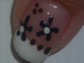 Nail Art - Blue Flower Dress - Diseño de Uñas