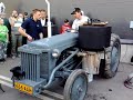 Classic Motor Show Lahti - starting the woodgas tractor