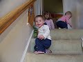 Triplets Climbing Stairs