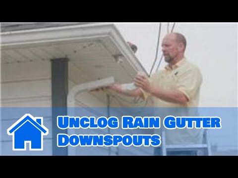 how to unclog downspouts from the ground