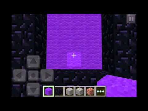 how to make a portal on minecraft p e