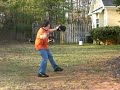 Baseball Pitchers throws in the backyard
