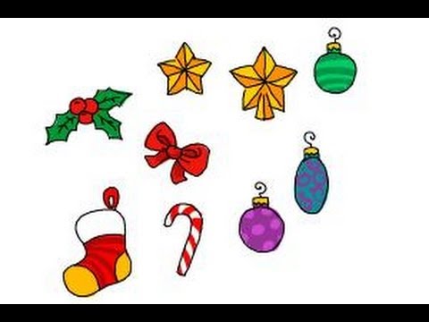 how to draw xmas decorations