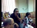jehad tomalya le depute palestinien avec la ministre de la justice de la republique francaise rachida dati au camp de refugies palestinien al-amari a ramallah en palestine a ramadan en 2008