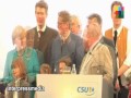 willkommen im paradies! bundeskanzlerin angela merkel im festzelt in trudering am 15. mai 2013. schlussakt der veranstaltung.