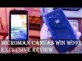 Micromax Canvas Win W092 - Review video
