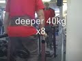 Dipp tris medium gripp 60kg, ur Row db 40kg