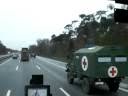 Bundeswehrkolonne auf der Autobahn Teil 2