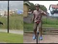 Twins rideing unicycle ft. Engberg