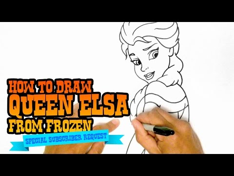 how to draw queen elsa