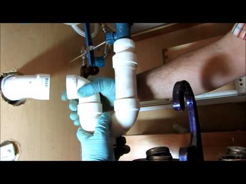 how to install a double sink drain system