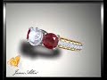 Diamond and Ruby engagement ring