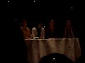 the cast applauding at the closing ceremony.