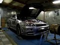 600BHP GTR 34 SKYLINE REACHING 200MPH ON A ROLLING ROAD