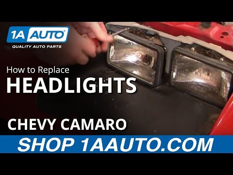 How To Install Replace Sealed Beam Square Headlight 82-92 Chevy Camaro Iroc-Z 1AAuto.com