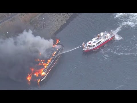 Tokio: Japanisches Restaurant auf einem Boot geht in Flammen auf