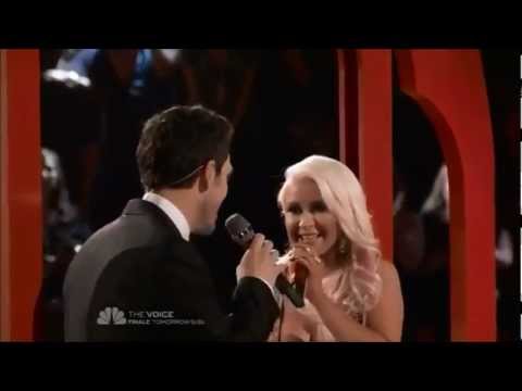 Team Christina - For Team Christina Aguilera's final singer, Chris Mann, He and Legendtina took on the Celine Dion and Andrea Bocelli's song
