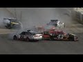 Race Car Crashes Head On Into Wall At High Speed - Eric McClure - Nascar - Talladega 2012 - crash, crazy, eric mcclure, high speed, nascar, nationwide, race car, sports, talladega, head on crash