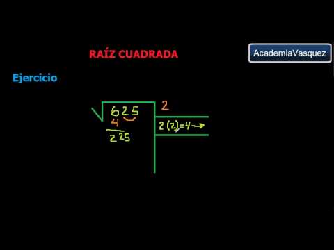 raiz cuadrada de 625}