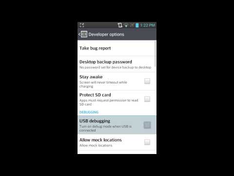 how to enable usb debugging on lg optimus g