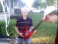 Fun with a leaf blower
